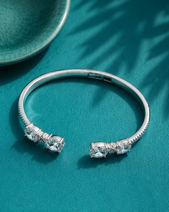 Crystal Shine Cuff Bracelet - View 2