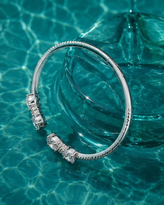 Crystal Shine Cuff Bracelet - View 3