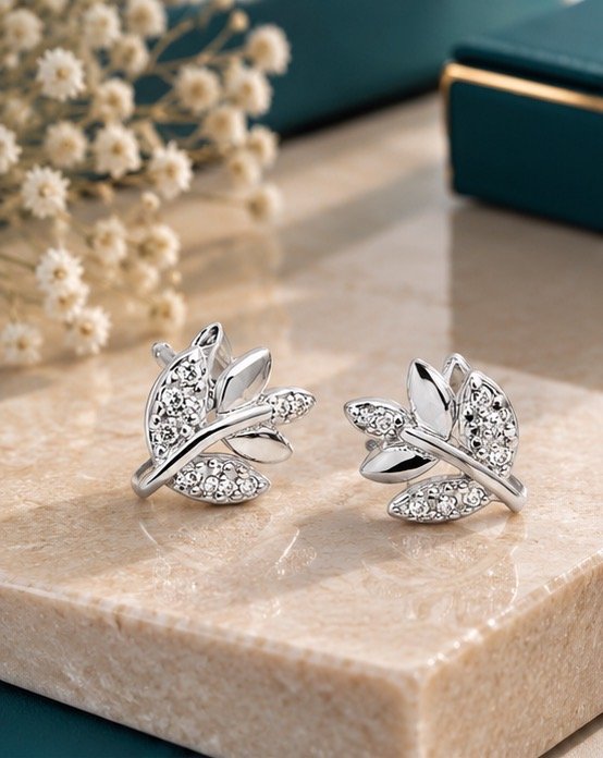 Aurelia Leaf Bloom Earrings - View 5