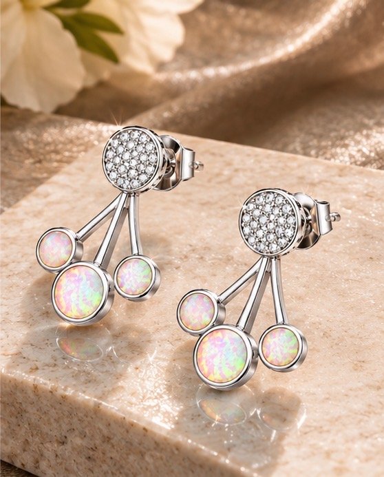 Lunaria Opal Cascade Earrings - View 3