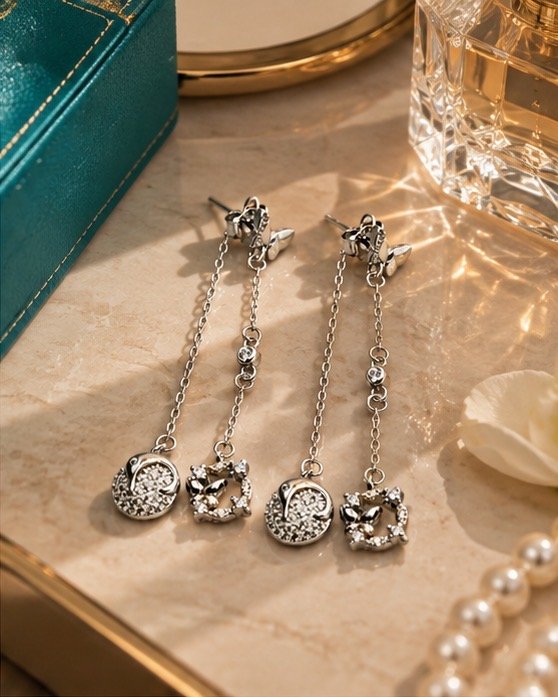 Lunelle Charm Drop Earrings - View 3