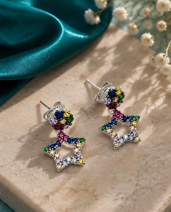 Astrielle Rainbow Star Earrings - View 3