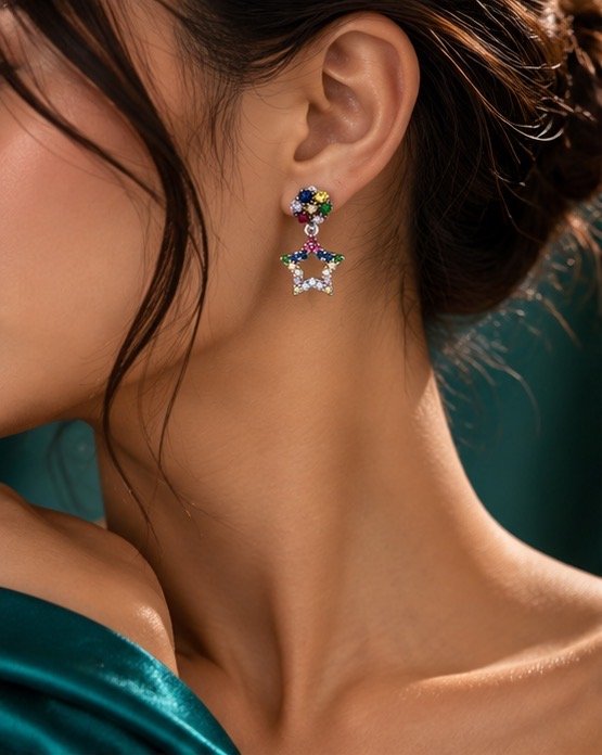 Astrielle Rainbow Star Earrings - View 5