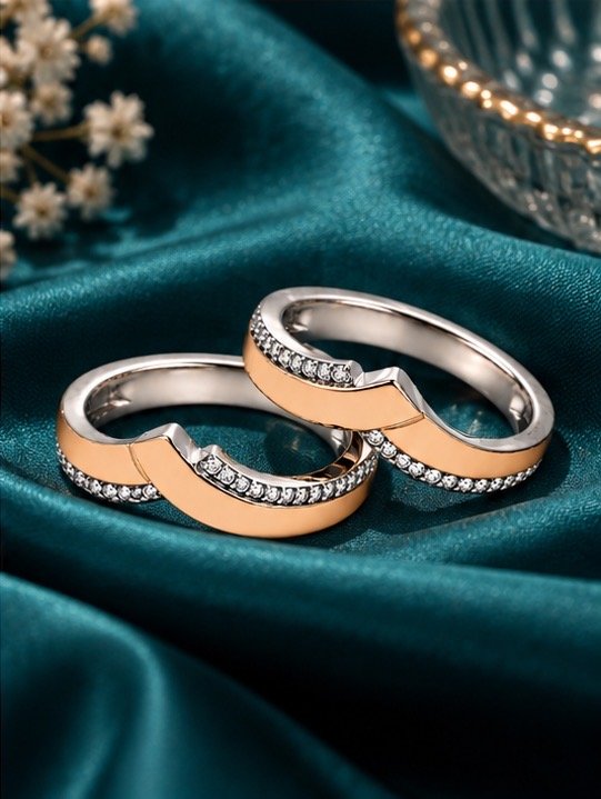 Elara Infinity Couple Rings - View 2