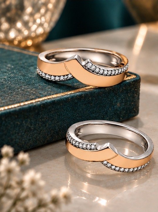 Elara Infinity Couple Rings - View 3
