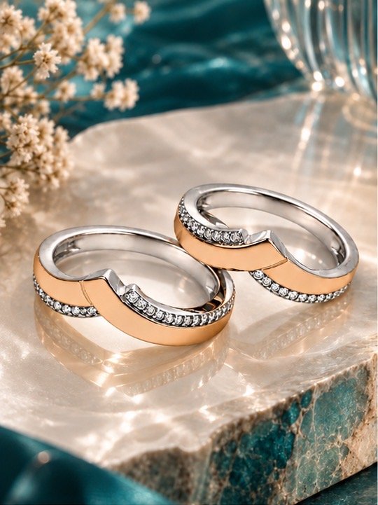Elara Infinity Couple Rings - View 4