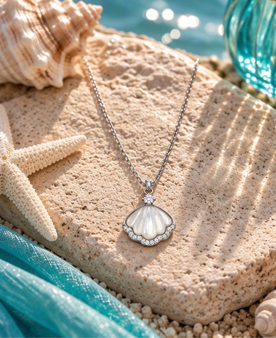 Pearl Shell Pendant Necklace - View 5