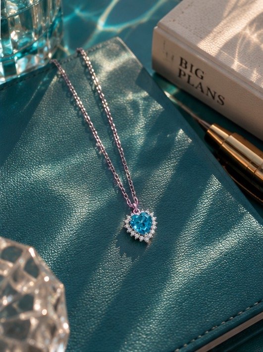 Blue Heart Sparkle - View 4