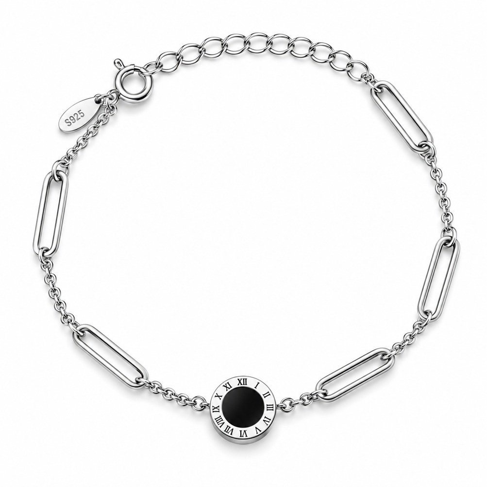 Black Stone Link Bracelet